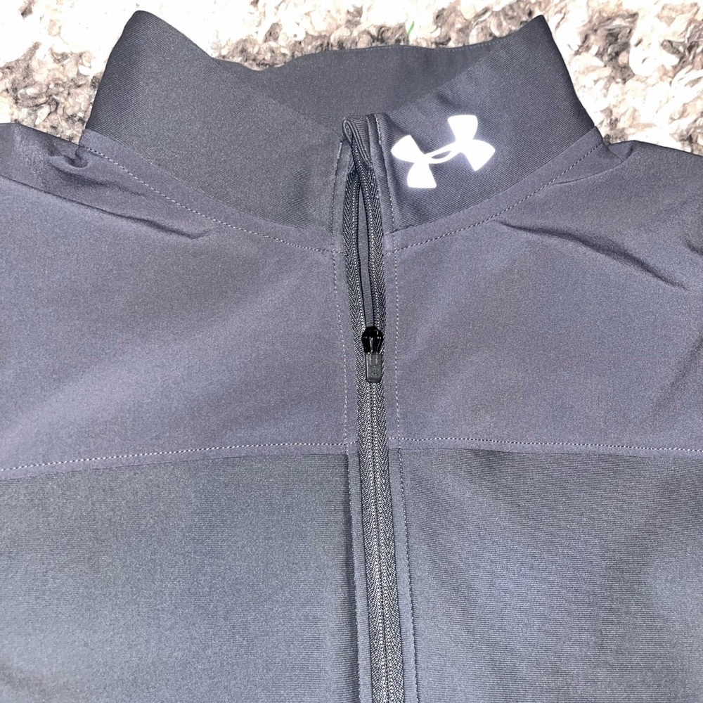 Under Armour run grey fitted Quarter-Zip Top - Picture 3 of 4